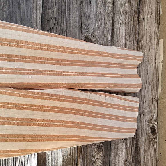 Billabong Striped Jumpsuit With Peach & Cream Stripes Size Small - Picture 6 of 12